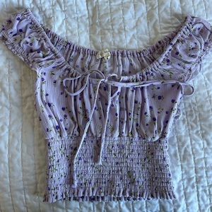 Lilac Boho Crop Top